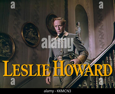 Leslie Howard, un acteur britannique, est présenté dans une bande-annonce promotionnelle du film de 1939 *autant en emporte le vent*, où il joue le rôle d'Ashley Wilkes. Banque D'Images