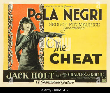 Une carte du hall du film de 1923 « The Cheat », capturant une scène clé du film et reflétant le style et les thèmes du cinéma du début du XXe siècle. Banque D'Images