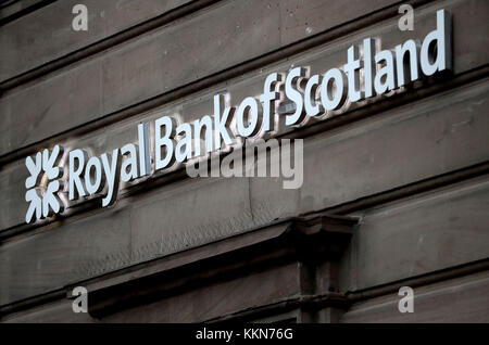 Une succursale de la Royal Bank of Scotland à Dundee. La banque a annoncé qu'il est de près de 62 succursales à travers le pays en 2018. Banque D'Images