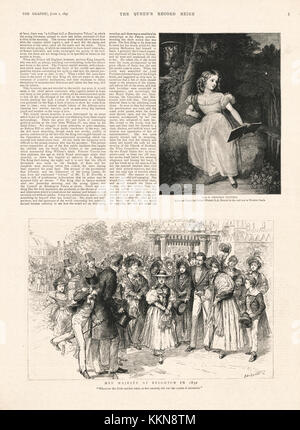 1897 La princesse Victoria graphique visites Brighton, 1832 Banque D'Images
