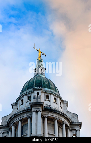 La Cour Criminelle Centrale sur l'Old Bailey, London Banque D'Images