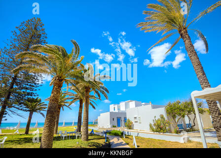 Rivage de la station balnéaire de Nabeul Tunisie, l'Afrique du Nord. Banque D'Images