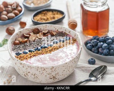 Petit déjeuner sain. La bouillie de sarrasin Banque D'Images