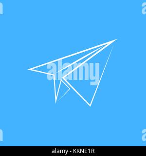 Paper Plane Isolated Illustration de Vecteur