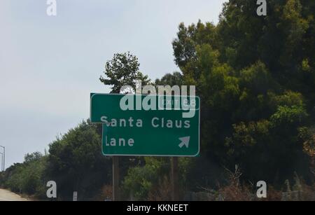 Californie, USA - aug 15 2013 : santa claus lane sortie de l'autoroute, en Californie, USA Banque D'Images