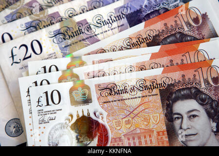 £10 et £20 pound note de la banque d'angleterre Banque D'Images