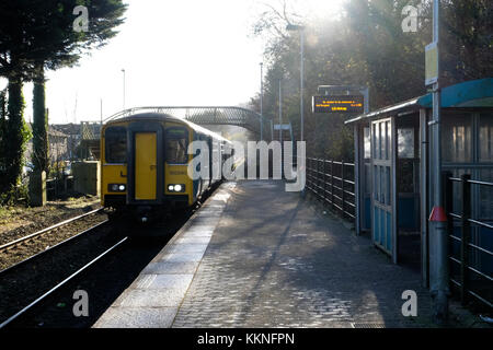 Llanbradach railway station Banque D'Images