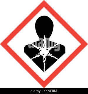 Symbole de danger avec substances cancérigènes Banque D'Images