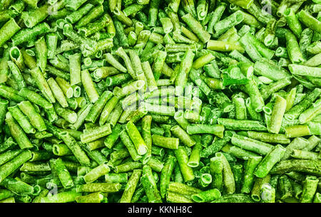 Cosses vertes fraîches coupées Banque D'Images