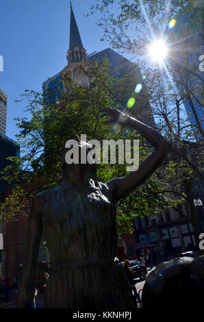 Irish Famine Memorial sur la Freedom Trail Boston Massachusetts Banque D'Images