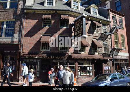 Union Oyster House, désignée lieu historique National Monument à Boston Massachusetts Banque D'Images