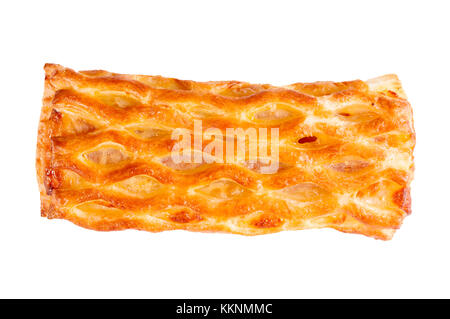 Feuilletée au jambon et fromage isolé sur fond blanc Banque D'Images