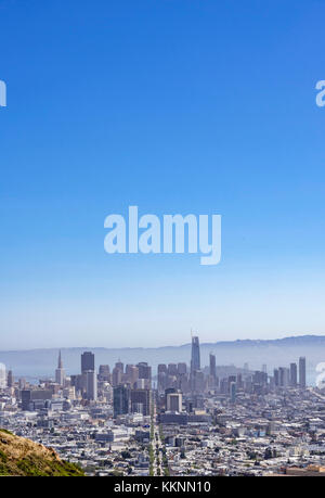 Skyline, Twin Peaks, San Francisco, California, USA Banque D'Images