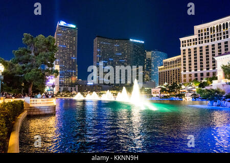 La bande, les effets de lumière à l'eau, Las Vegas, Nevada, USA Banque D'Images