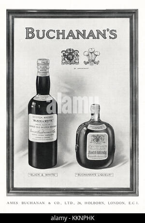 1924 Magazine BRITANNIQUE Buchanan's Whisky Annonce Banque D'Images