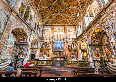 Vue de l'intérieur de San Maurizio al Monastero Maggiore, Milan, Lombardie, Italie Banque D'Images