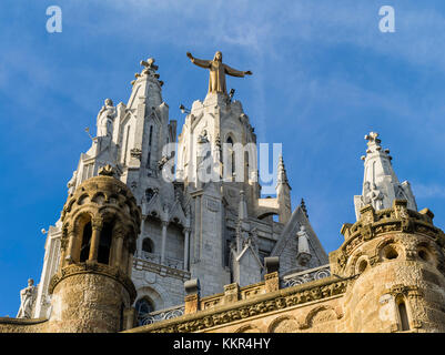 Temple Expiatori del Sagrat Cor sur le Tibidabo à Barcelone Banque D'Images