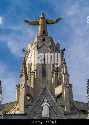 Temple Expiatori del Sagrat Cor sur le Tibidabo à Barcelone Banque D'Images