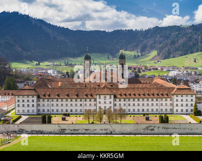 Complexe monastique d'Einsiedeln en Suisse Banque D'Images