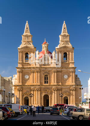 Église paroissiale de Mellieha à Malte Banque D'Images