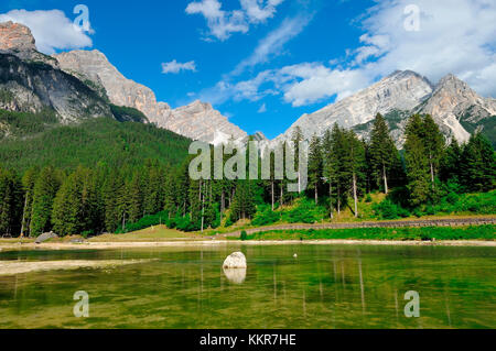 Le lac Lago di San Vito, San Vito di Cadore, dolomites, Alpes, province de Belluno, Vénétie, Italie Banque D'Images