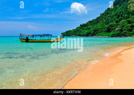 Le Cambodge, Sihanoukville, l'île de Koh rong samloem, sunset beach Banque D'Images