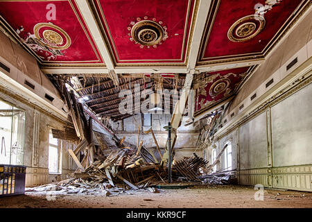 Un hôtel abandonné dans les montagnes du Harz, Allemagne Banque D'Images