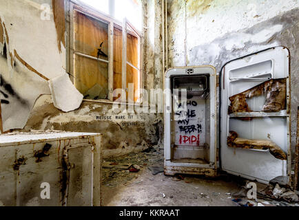 Les cliniques de Beelitz abandonnés près de Berlin. Banque D'Images