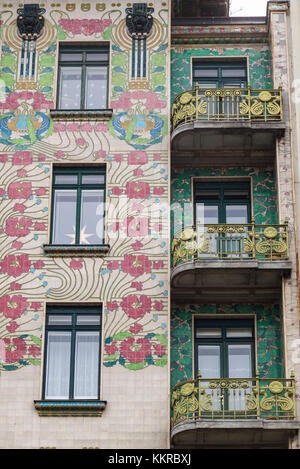 L'Autriche, Vienne, bâtiments de style Sécession Viennois par l'architecte Otto Wagner Banque D'Images