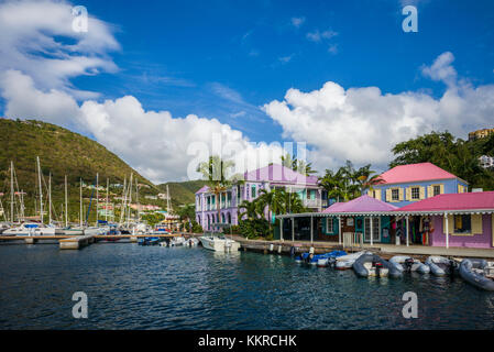 Îles vierges britanniques, Tortola, sopers hole, marina Banque D'Images