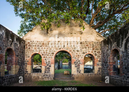 Pays-bas, Saint Eustache, Oranjestad, ruines de l'Église réformée néerlandaise Banque D'Images