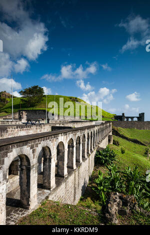 Saint Kitts et Nevis, St Kitts, Brimstone Hill., forteresse de Brimstone Hill Banque D'Images