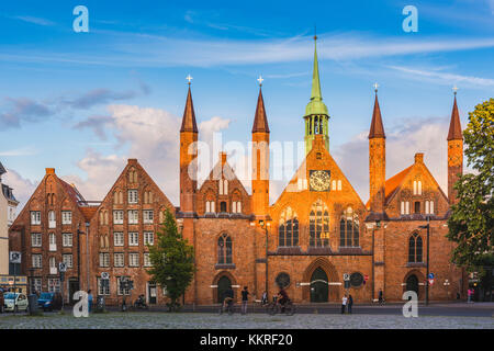 Lübeck, côte Baltique, Schleswig-Holstein, Allemagne. Heiligen-Geist-Hospital (Hôpital du Saint-Esprit). Banque D'Images