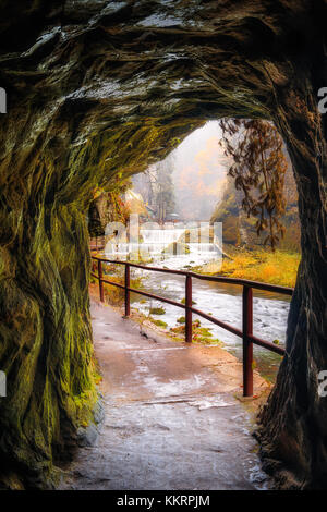 L'kamnitz gorge, dans le parc national de la Suisse saxonne Banque D'Images