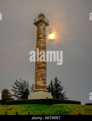 Astoria Column Monument, Astoria, Oregon - 6 septembre, 2017 Banque D'Images