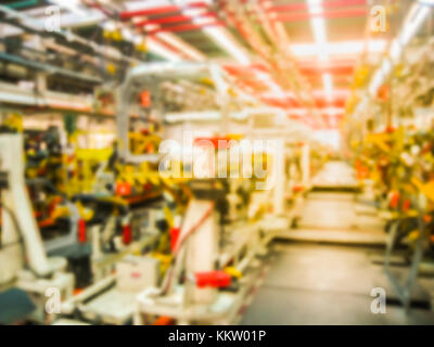 Résumé du processus de montage Souder blured Metal location de cabine pour l'automobile industriel concept idée d'arrière-plan Banque D'Images