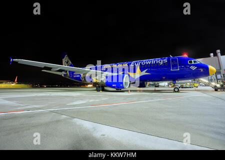 Stuttgart/Allemagne 10 Mars 2017 : Airbus A320 d'Eurowings Banque D'Images