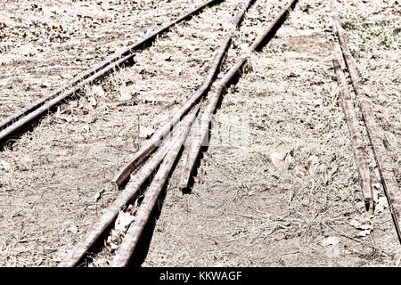 En Australie, l'ancien chemin de fer abandonné dans la nature Banque D'Images