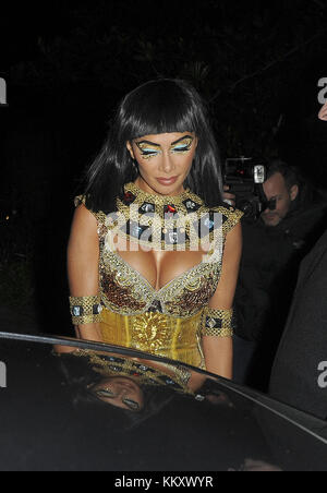 Célébrités assistent à Jonathan Ross' Halloween Party 2017 featuring : Nicole Scherzinger où : Manchester, Royaume-Uni quand : 01 Nov 2017 crédit : WENN.com Banque D'Images