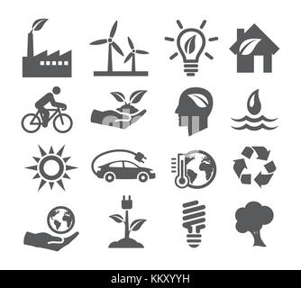 Écologie et recyclage icons Illustration de Vecteur