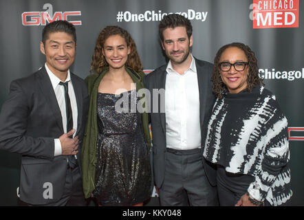 3e NBC One Chicago Party annuel avec des membres de Chicago Fire, Chicago Med et Chicago P. D - Arrivals featuring : Brian Tee, Rachel DiPillo, Colin Donnell, S. Epatha Merkerson où : Chicago, Illinois, États-Unis quand : 30 Oct 2017 crédit : WENN Banque D'Images