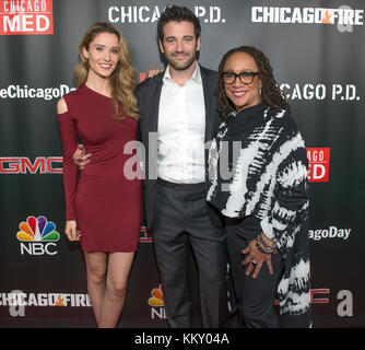3e NBC One Chicago Party annuel avec des membres de Chicago Fire, Chicago Med et Chicago P. D - arrivées avec : Norma Kuhling, Colin Donnell, S. Epatha Merkerson où : Chicago, Illinois, États-Unis quand : 30 Oct 2017 crédit : WENN Banque D'Images