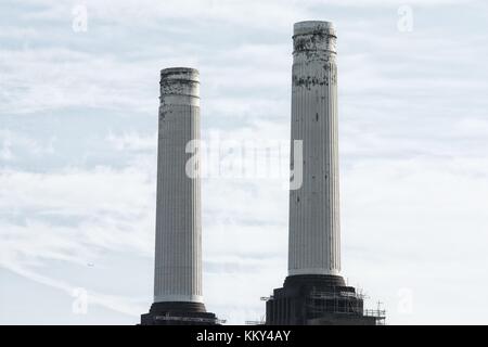 Cheminées de Battersea Power Station, London Banque D'Images