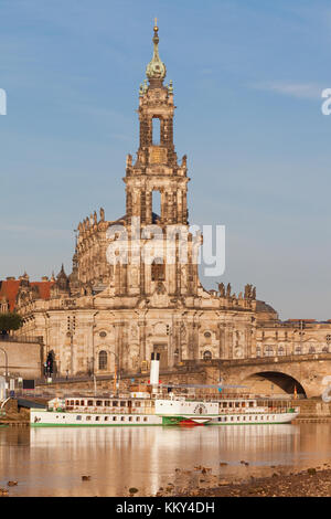 Dresde - Allemagne - Bateau à vapeur sur l'Elbe, de l'Europe Banque D'Images