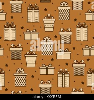 Modèle transparent avec des cadeaux .vector Illustration de Vecteur