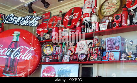 Williams, Arizona, USA, juin 23,2013 : Coca-cola memorabilia à Williams, Arizona sur la Route 66. Banque D'Images