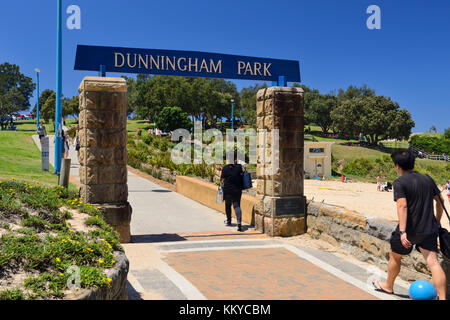 Entrée au Parc Dunningham à Coogee Beach, Coogee, une banlieue est de Sydney, New South Wales, Australia Banque D'Images