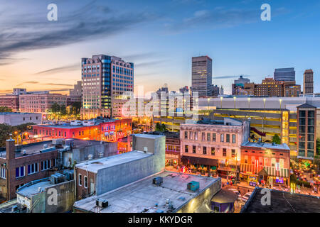 Memphis, Tennessee, USA sur le centre-ville. Banque D'Images