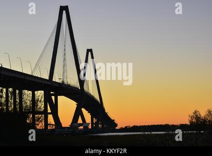 Pont Arthur Ravenel Jr., Charleston en Caroline du Sud, USA Banque D'Images