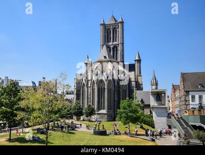 Saint Nicholas Church à Gand, Belgique. Banque D'Images